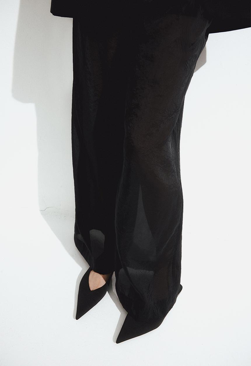 H&M - Pointed slingbacks - black