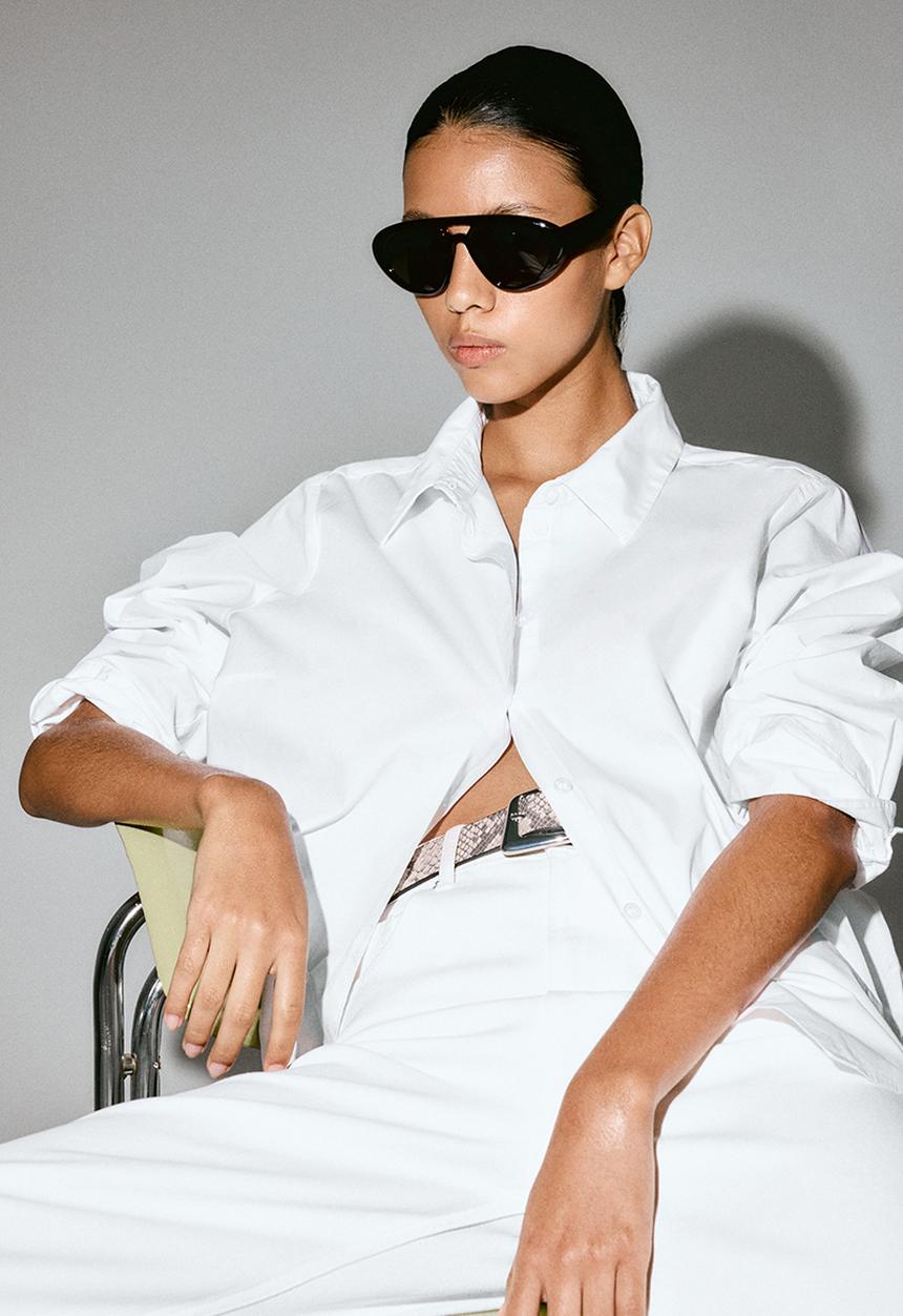 H&M - Cotton poplin shirt - white