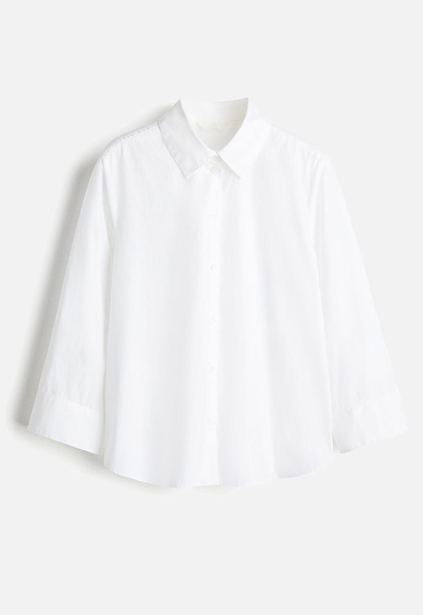 H&M - Cotton poplin shirt - white