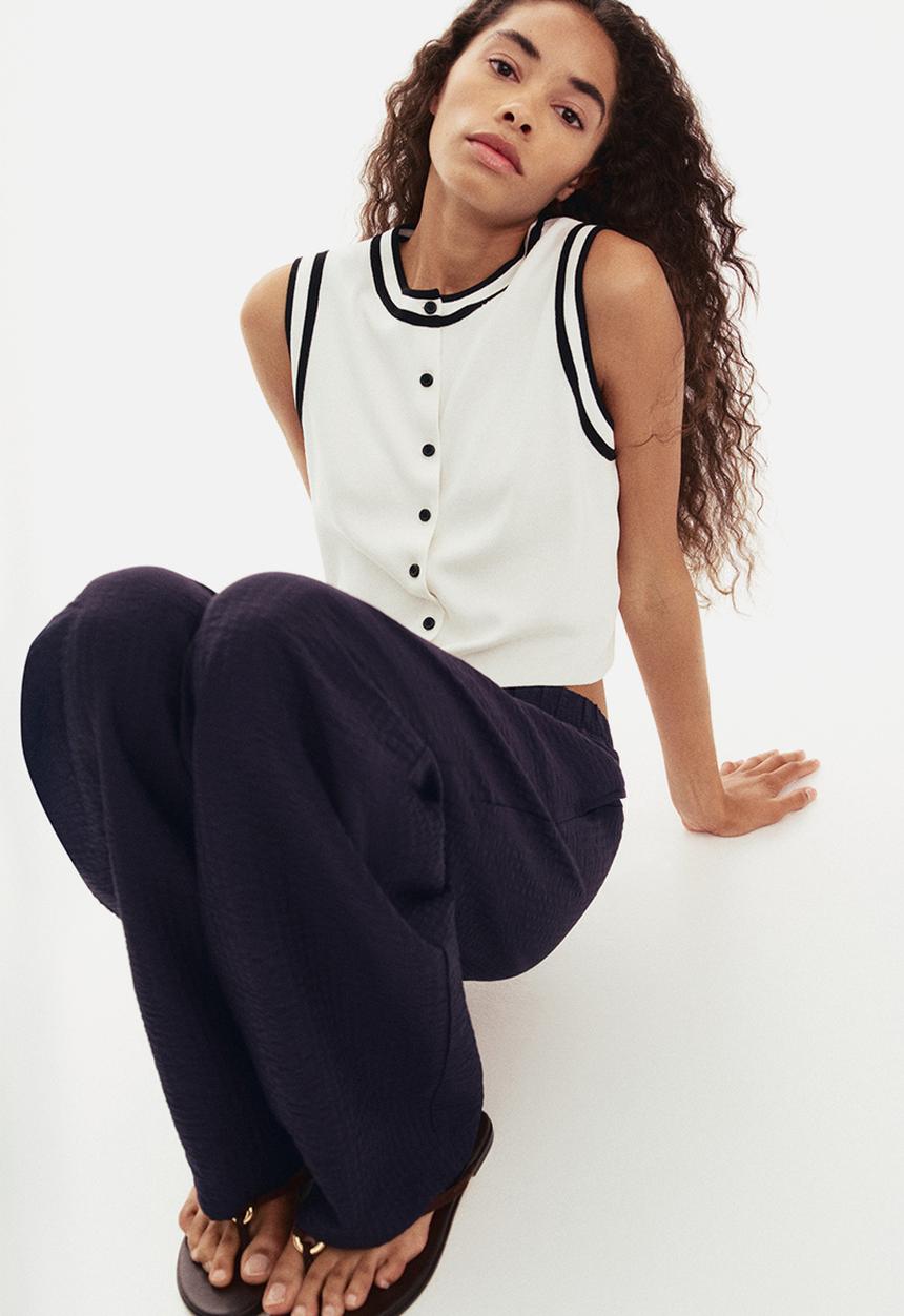 H&M - Pull-on trousers - navy blue 