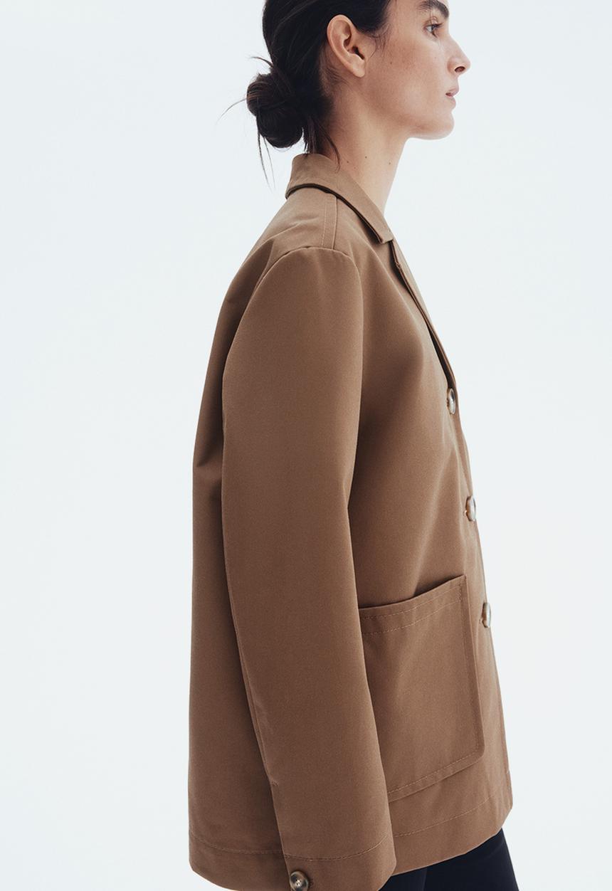 H&M - Oversized twill jacket - dark beige