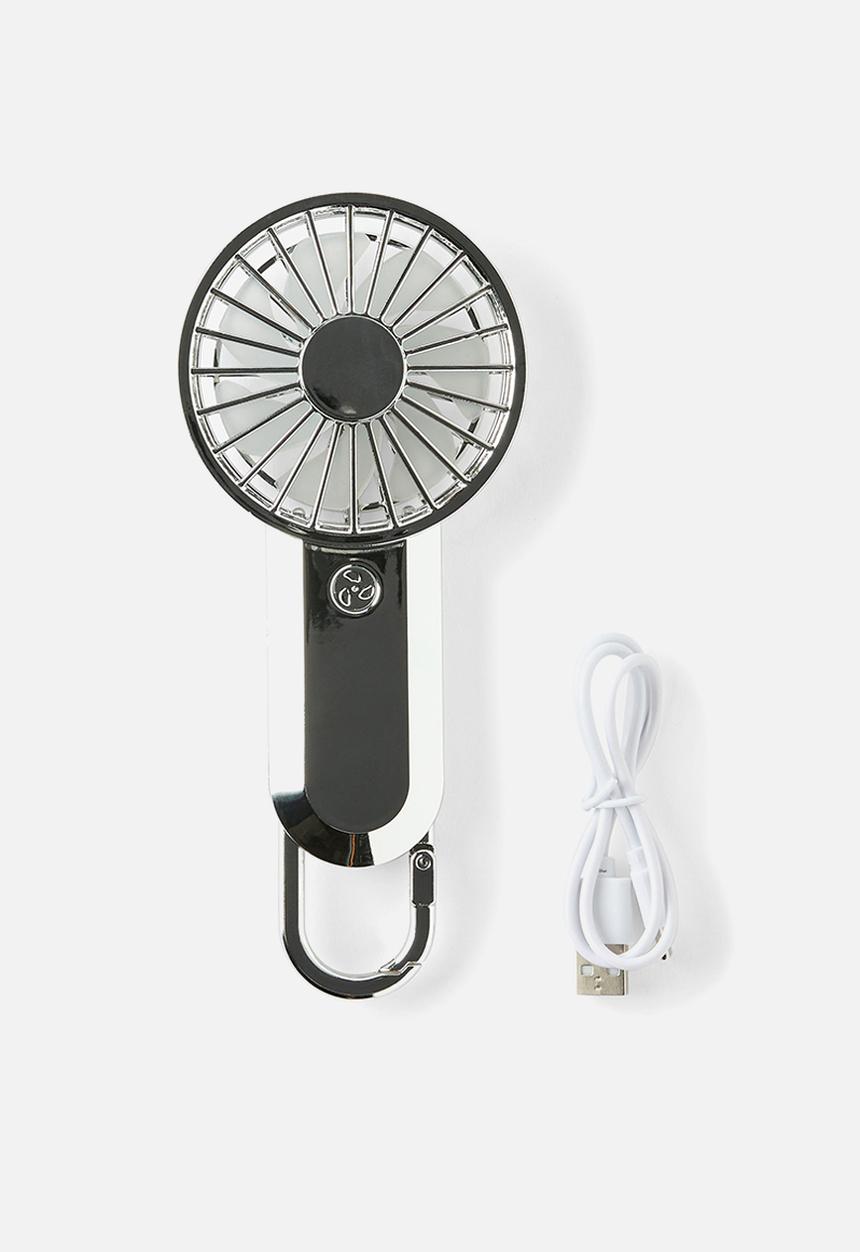 Rubi - Mini Travel Fan - Chrome