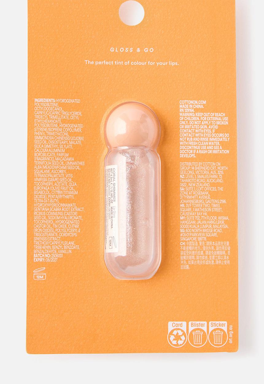 Rubi - Lip Gloss - Coral Shimmer
