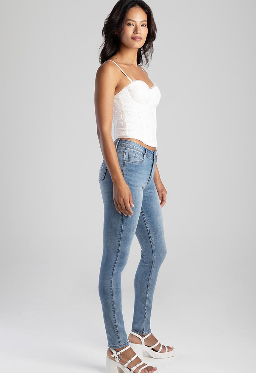 SISSY BOY - Camila: Mid Waist Skinny With Sb Back Profile - Med Vintage