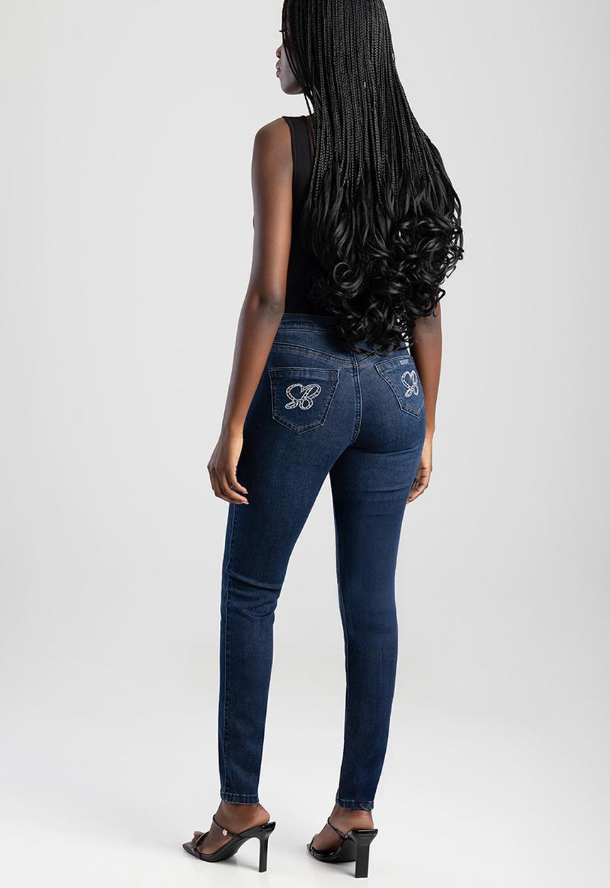 SISSY BOY - Bianca: Mid Waist Skinny With Sb Back Profile - Dk Vintage