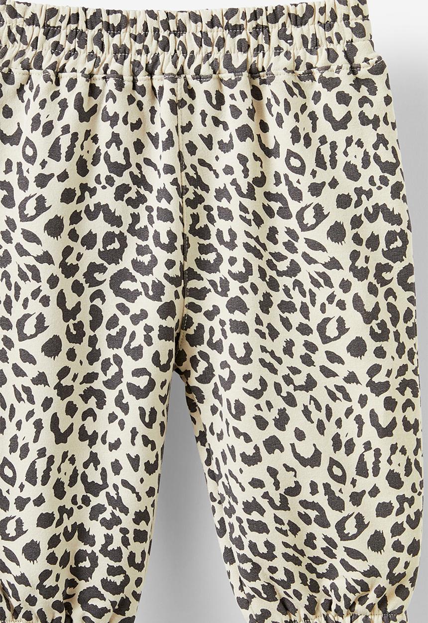 Cotton On - Riley trackpant - rainy day/leopard