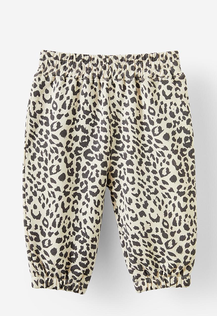 Cotton On - Riley trackpant - rainy day/leopard