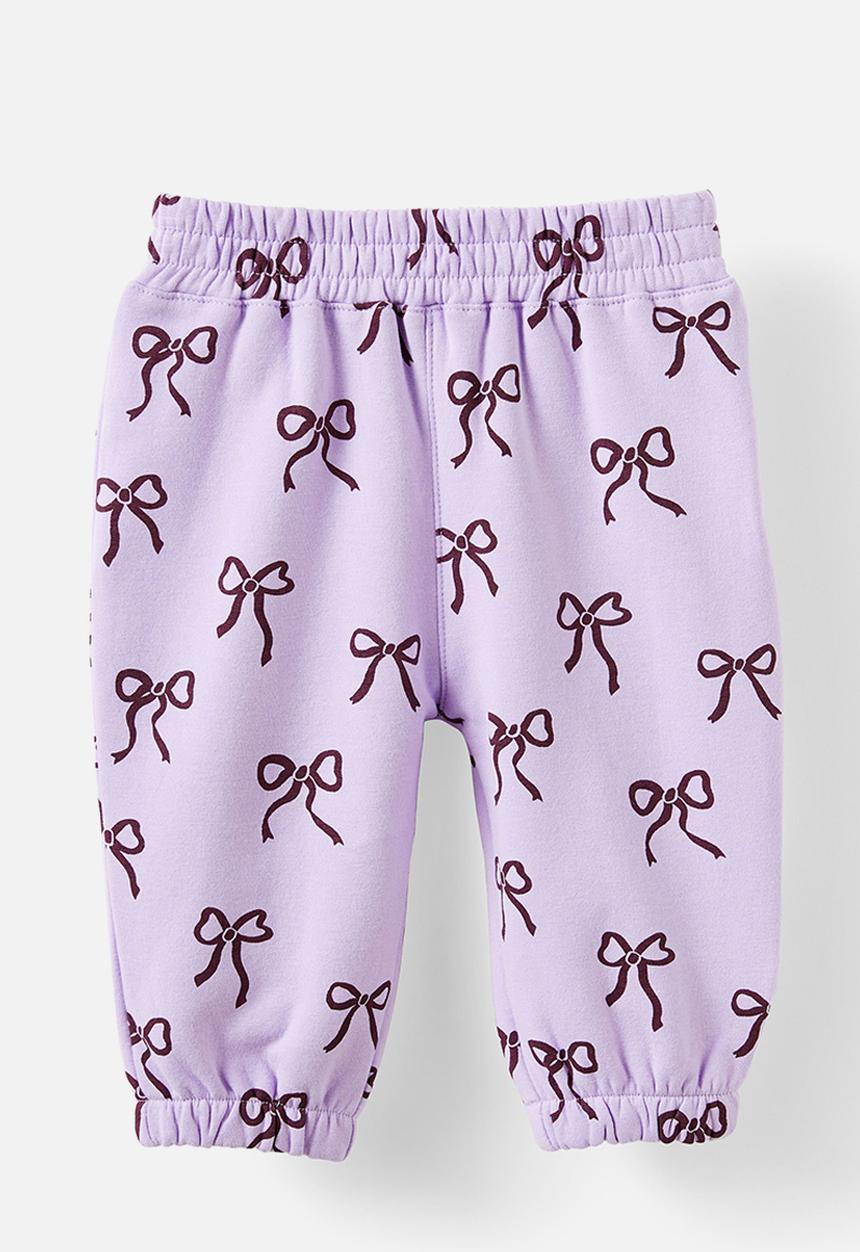 Cotton On - Riley trackpant - vintage lilac/bows