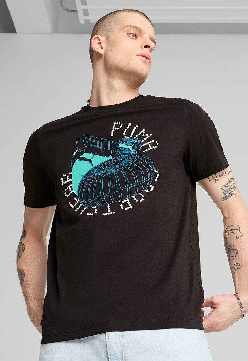 PUMA - GRAPHICS Execution Tee M - PUMA Black