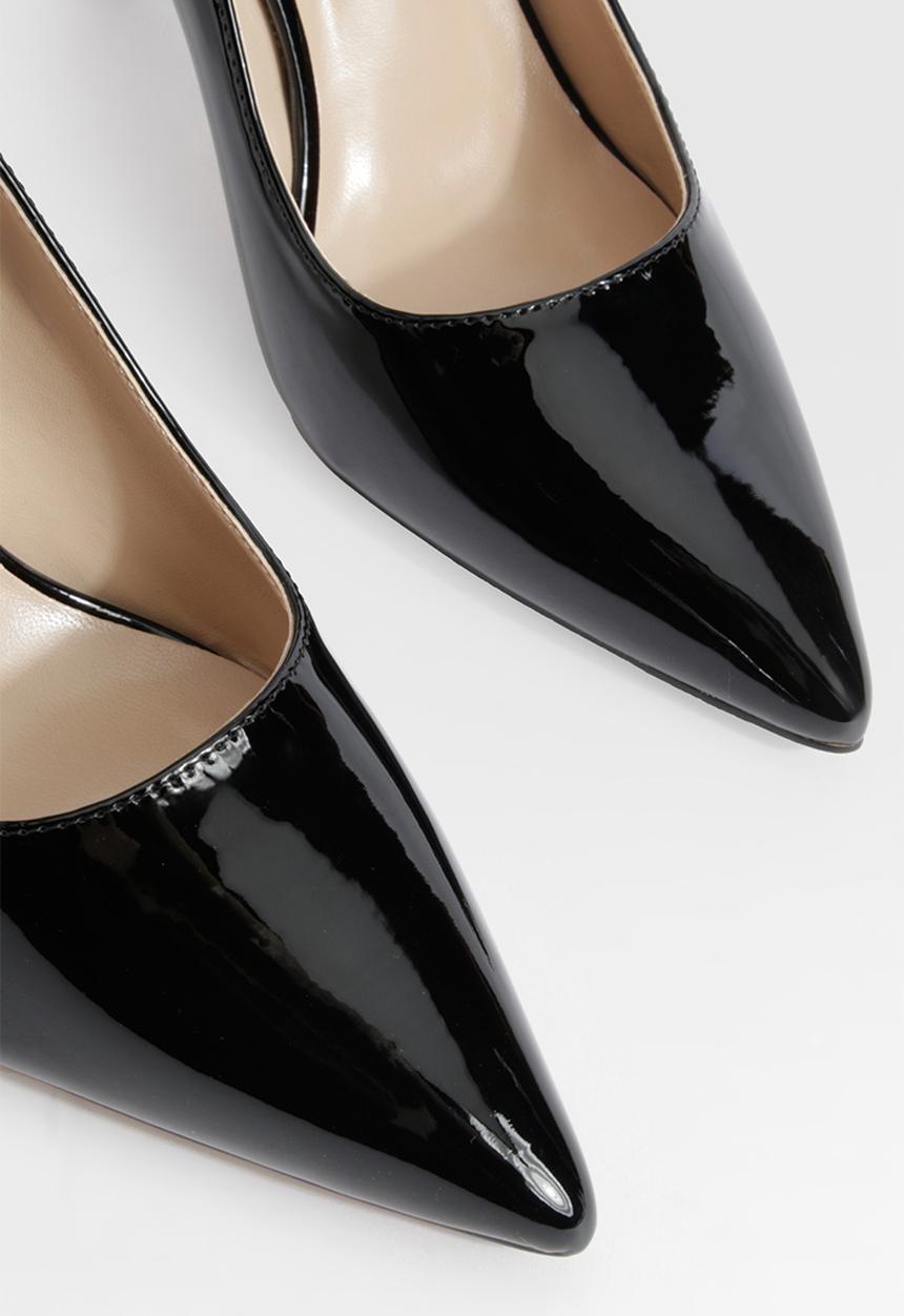 boohoo - Wide fit pointed toe stiletto court heel - black