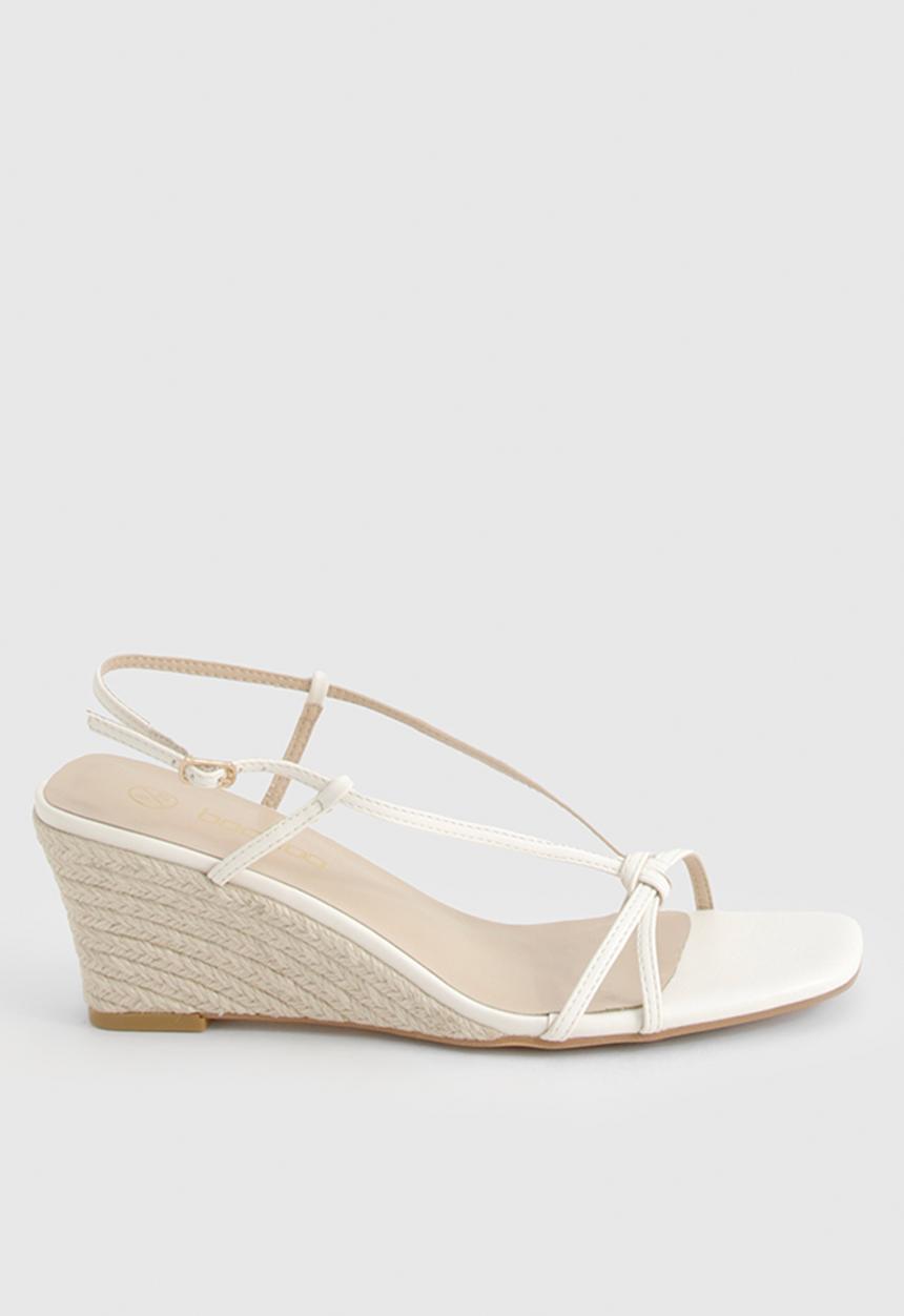 boohoo - Strappy barely there wedges - white