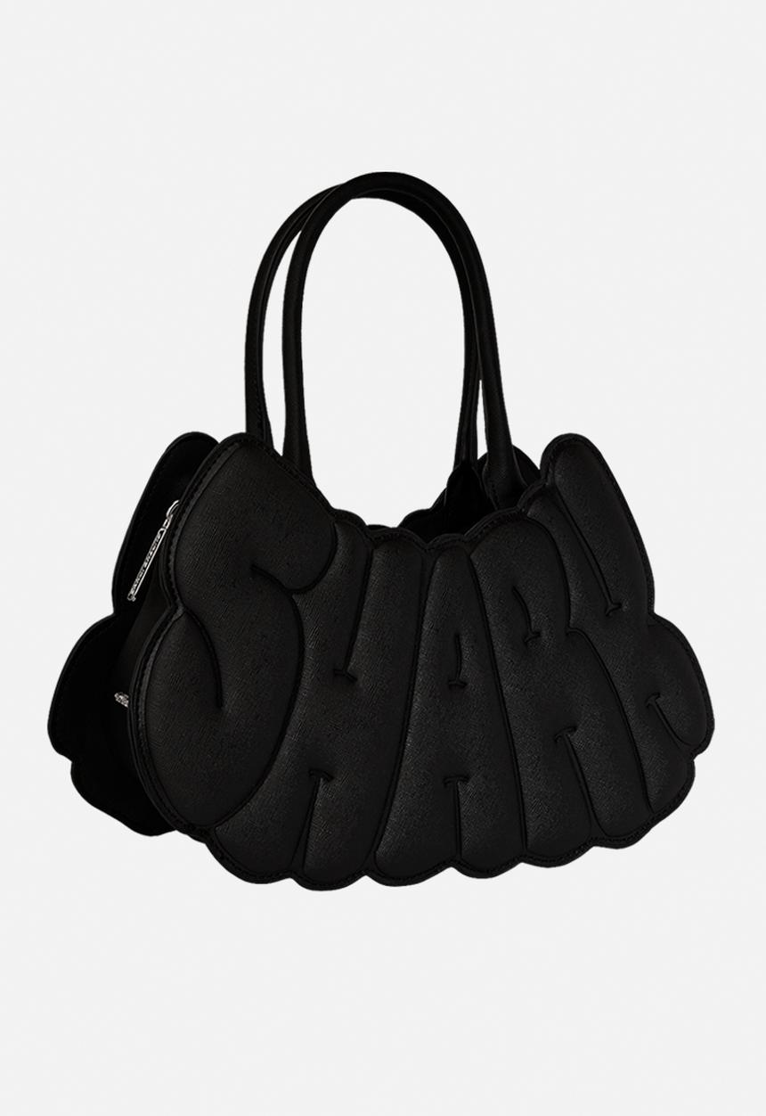 Sprayground - Metalic Drip Shark Bubble Letters Handbag - Black