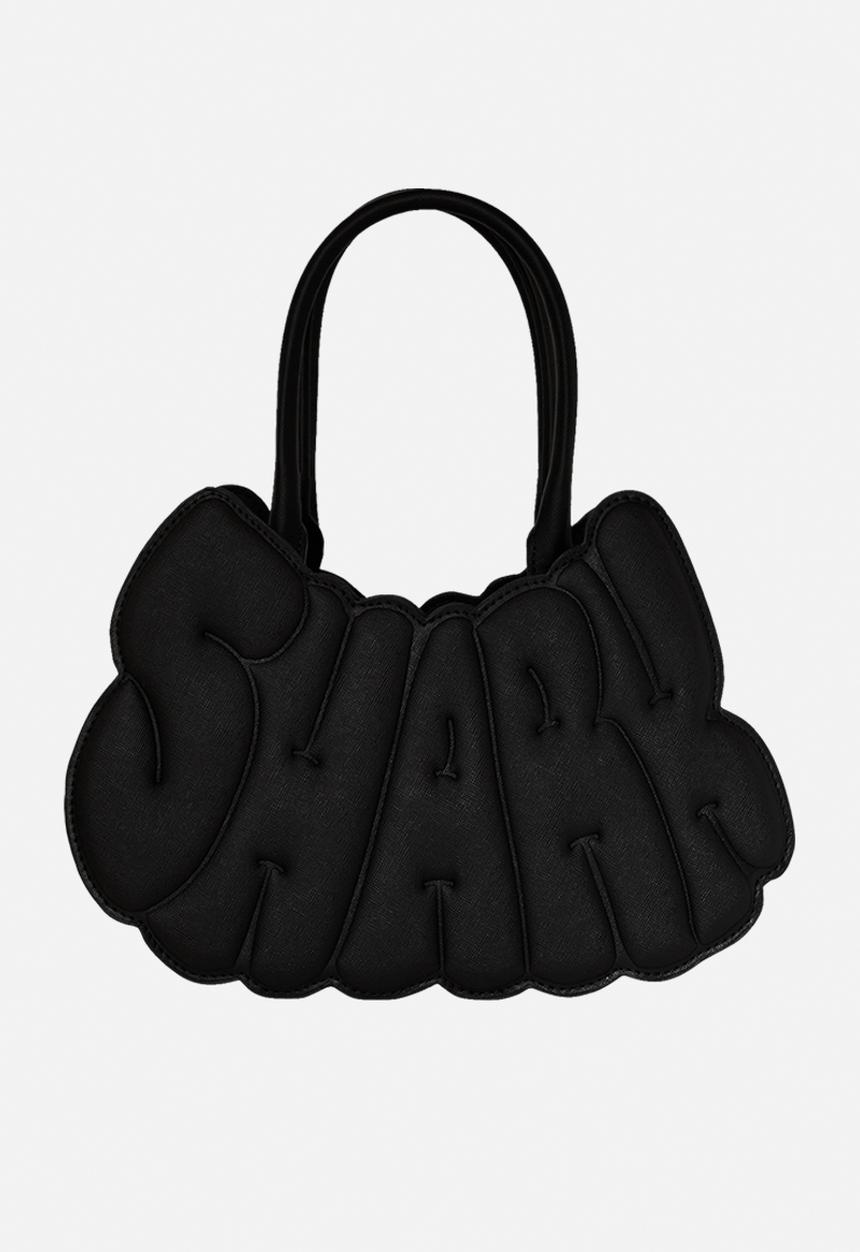 Sprayground - Metalic Drip Shark Bubble Letters Handbag - Black