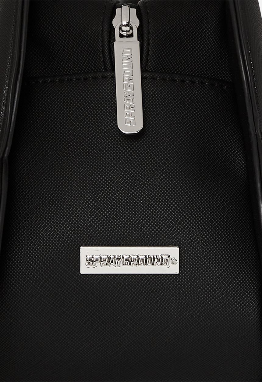 Sprayground - Metalic Drip Shark Bubble Letters Handbag - Black