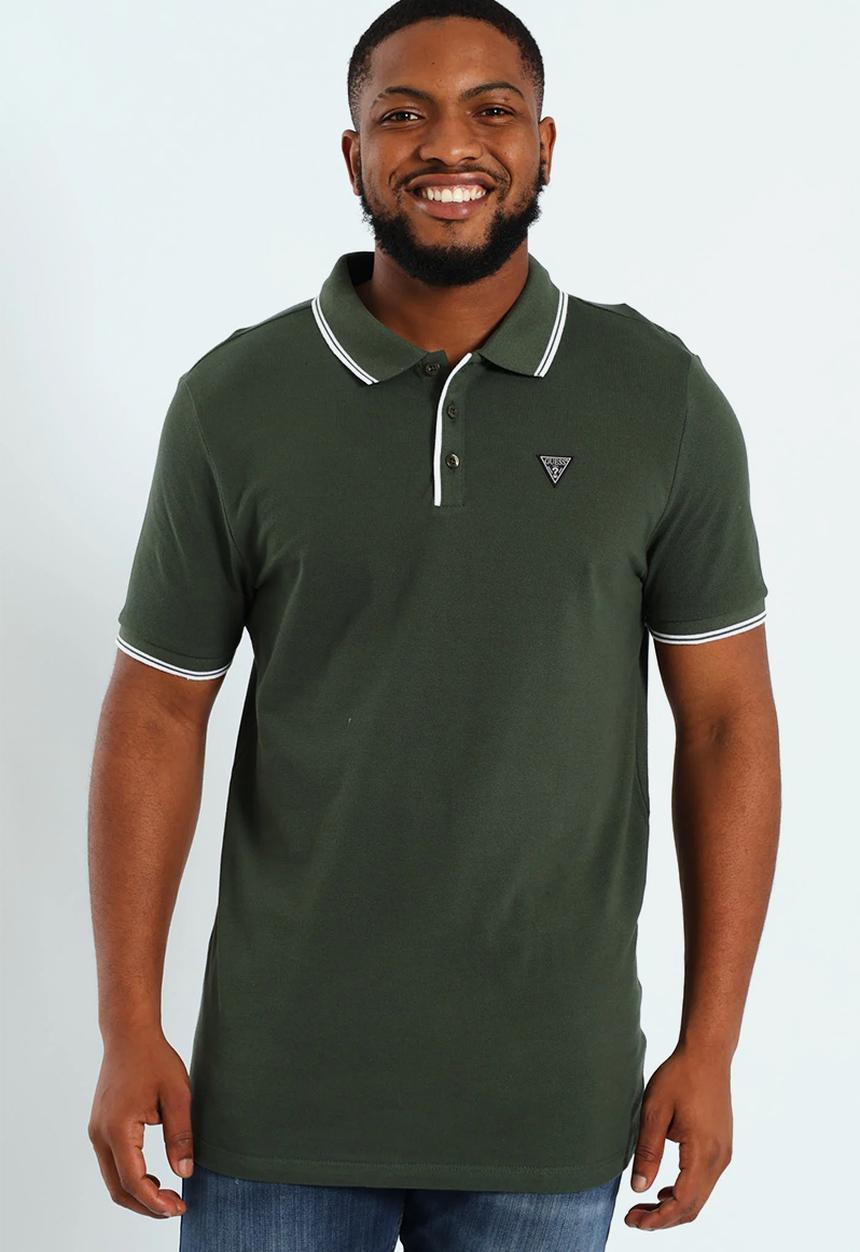 GUESS - Core Tipped Golfer - Jungle Greens