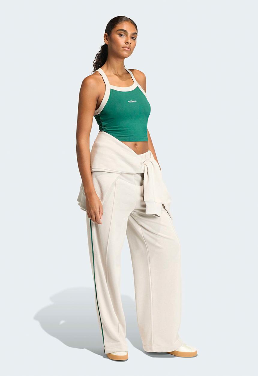 adidas Performance - W Crop Tank - Collegiate Green/White