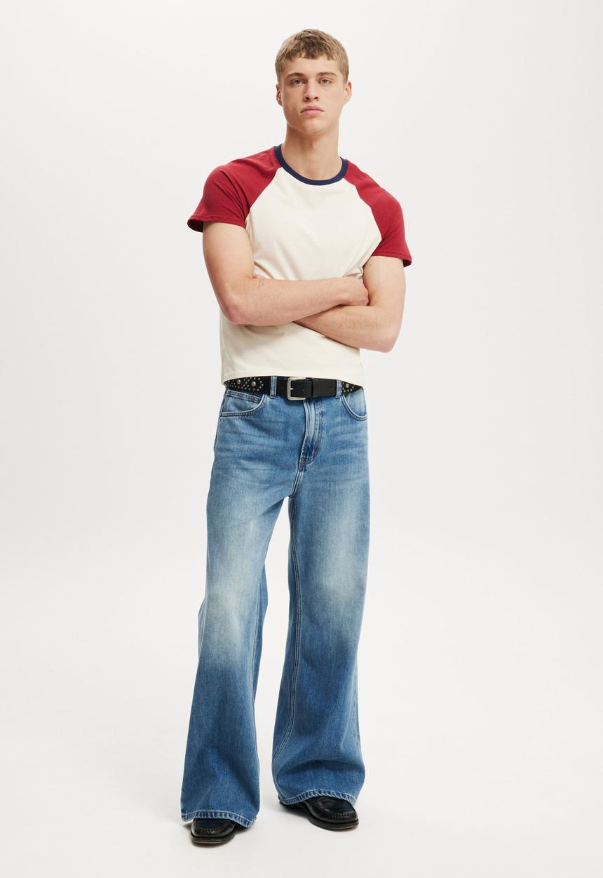 Cotton On - Baggy Bootcut Jean - Nebraska Blue