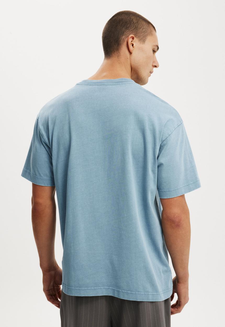 Cotton On - Box Fit T-shirt - Chalk Blue Wash