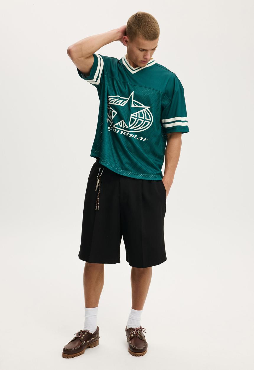 Cotton On - Football Jersey - Myrtle Green/2Ndstar