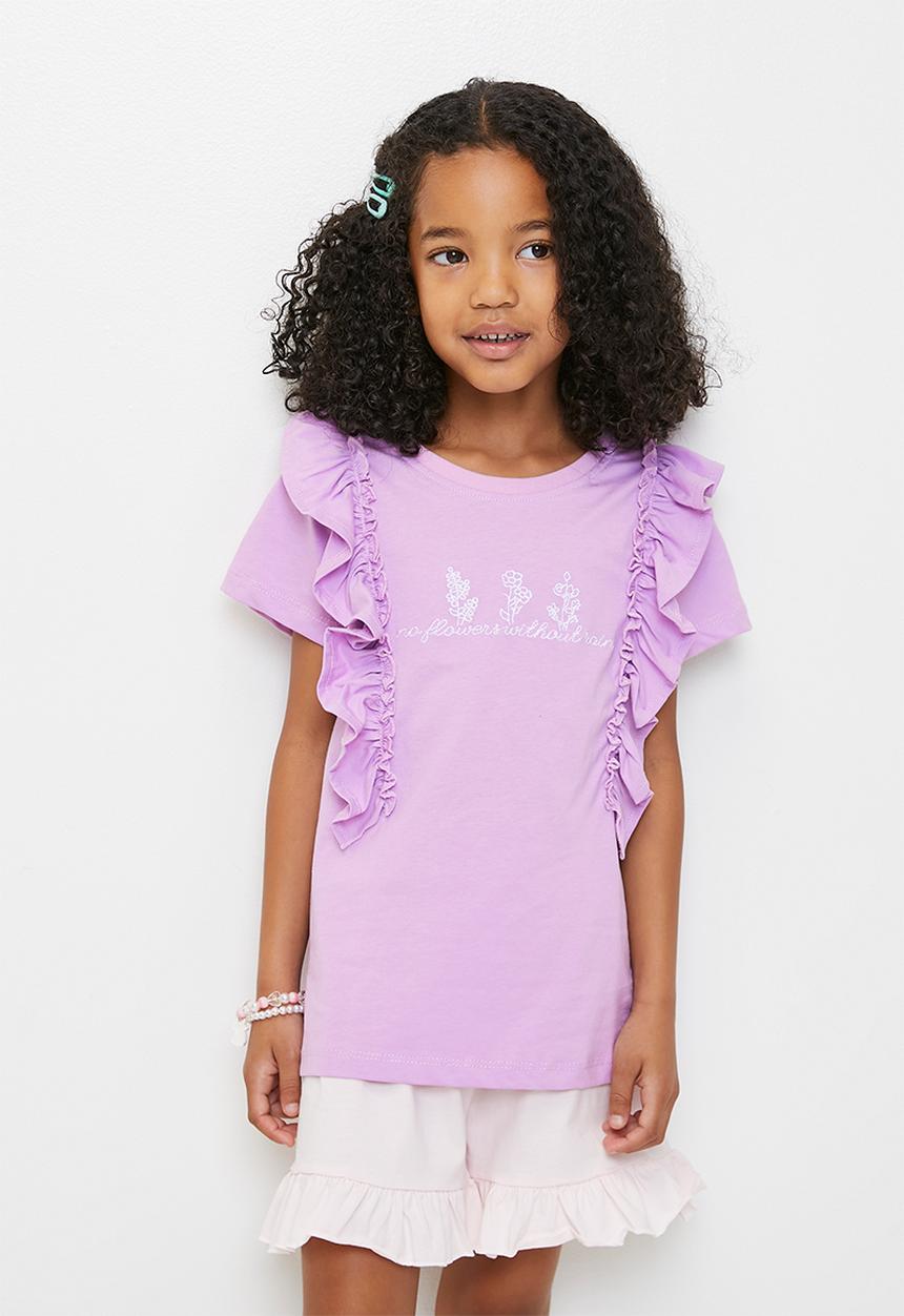 Pop Candy - Ruffle tee - lilac