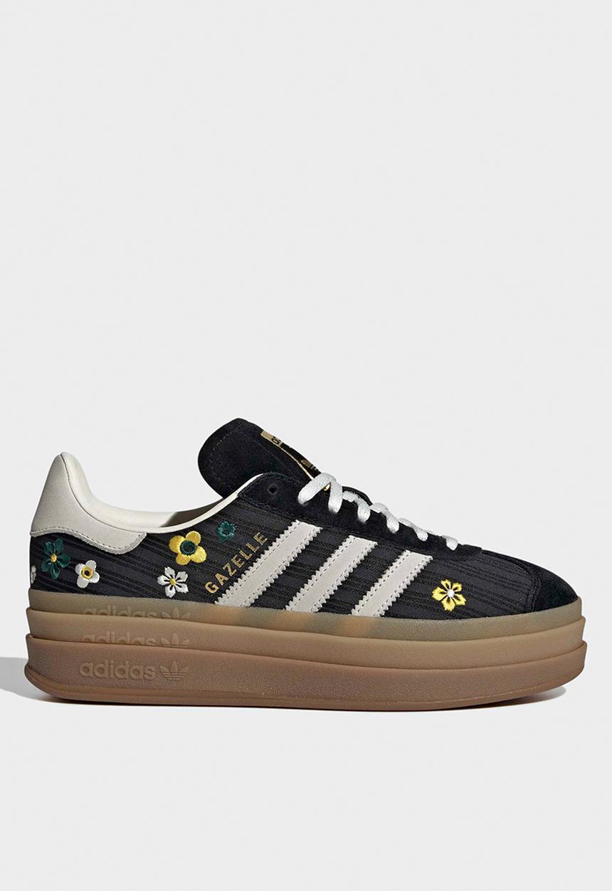 靴  Originals Gazelle bold GAZELLE BOLD W - core black/off white/eqt yellow