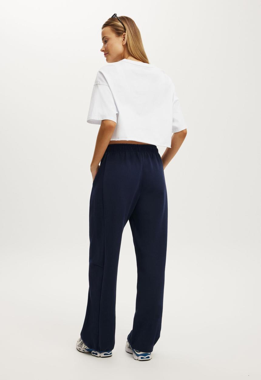 Cotton On - Summer Fleece Barrel Sweatpant - Prep Sport Navy