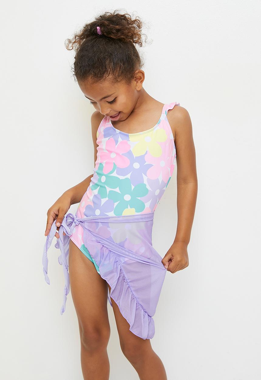 Pop Candy - Bikini and sarong set - lilac/floral