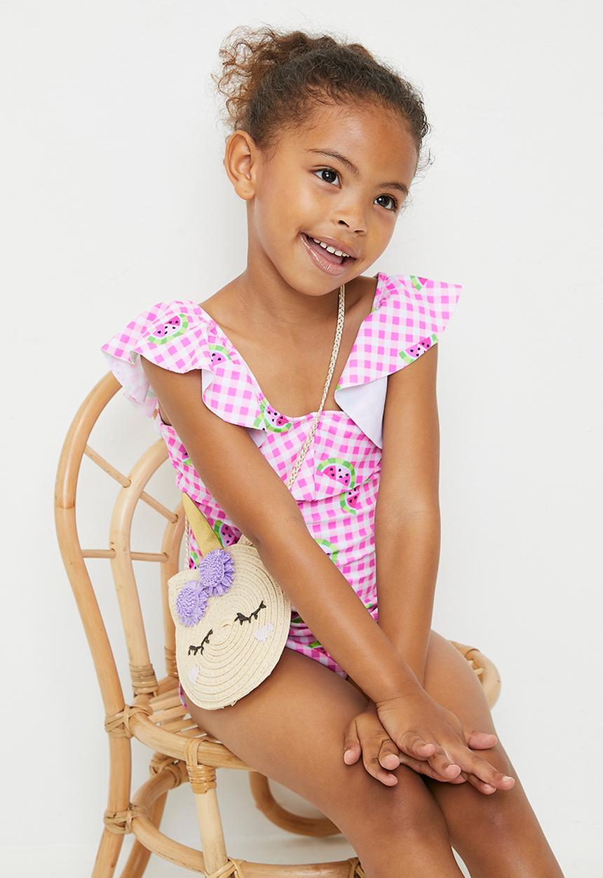 Pop Candy - Watermelon swimsuit - pink gingham