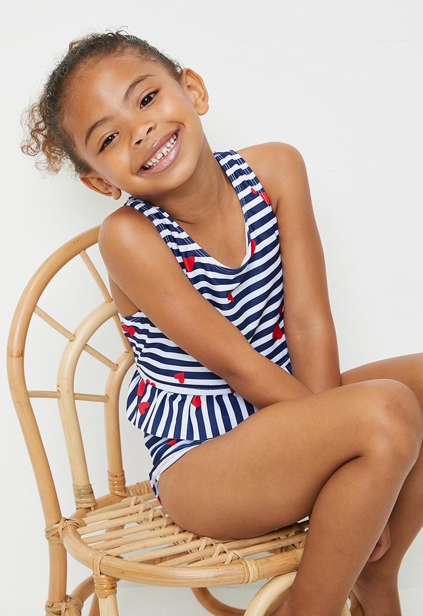 Pop Candy - Stripe 2 Piece bikini set - blue stripes/cherries
