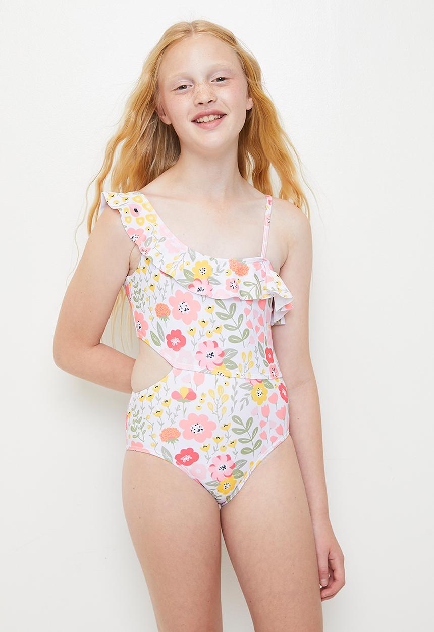 Pop Candy - Floral swumsuit - white multi