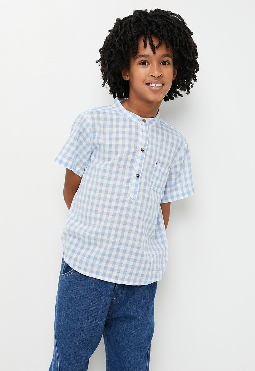 Pop Candy - Check shirt - blue checks