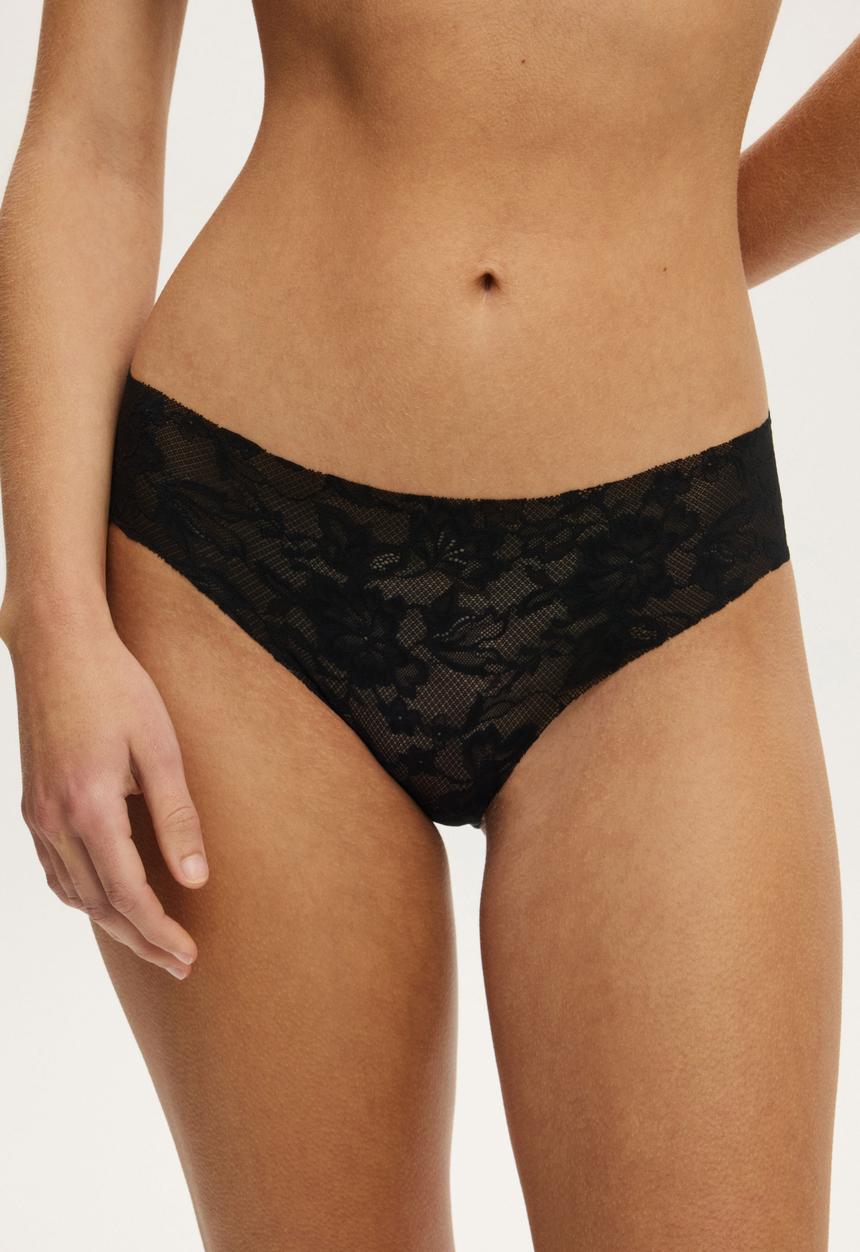 Cotton On - Invisible Lace Bikini Brief - Black