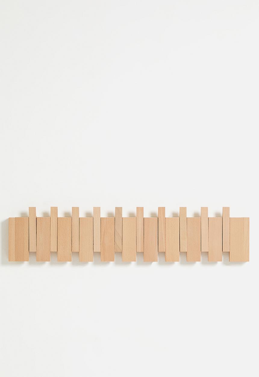 Maisonware - 10 hooks Wall mounted Wood - neutral