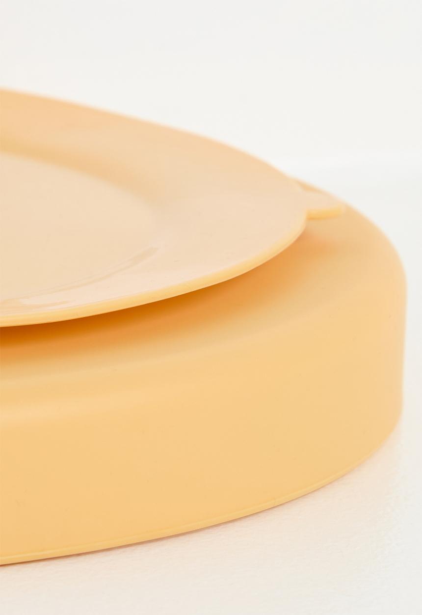 Excellent Houseware - Silly silicone plate - yellow