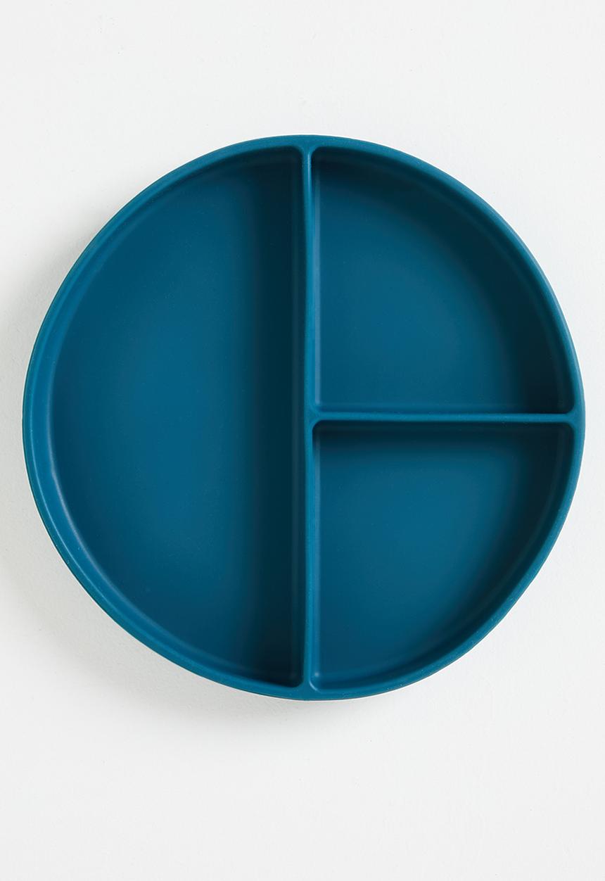 Excellent Houseware - Silly silicone plate - blue