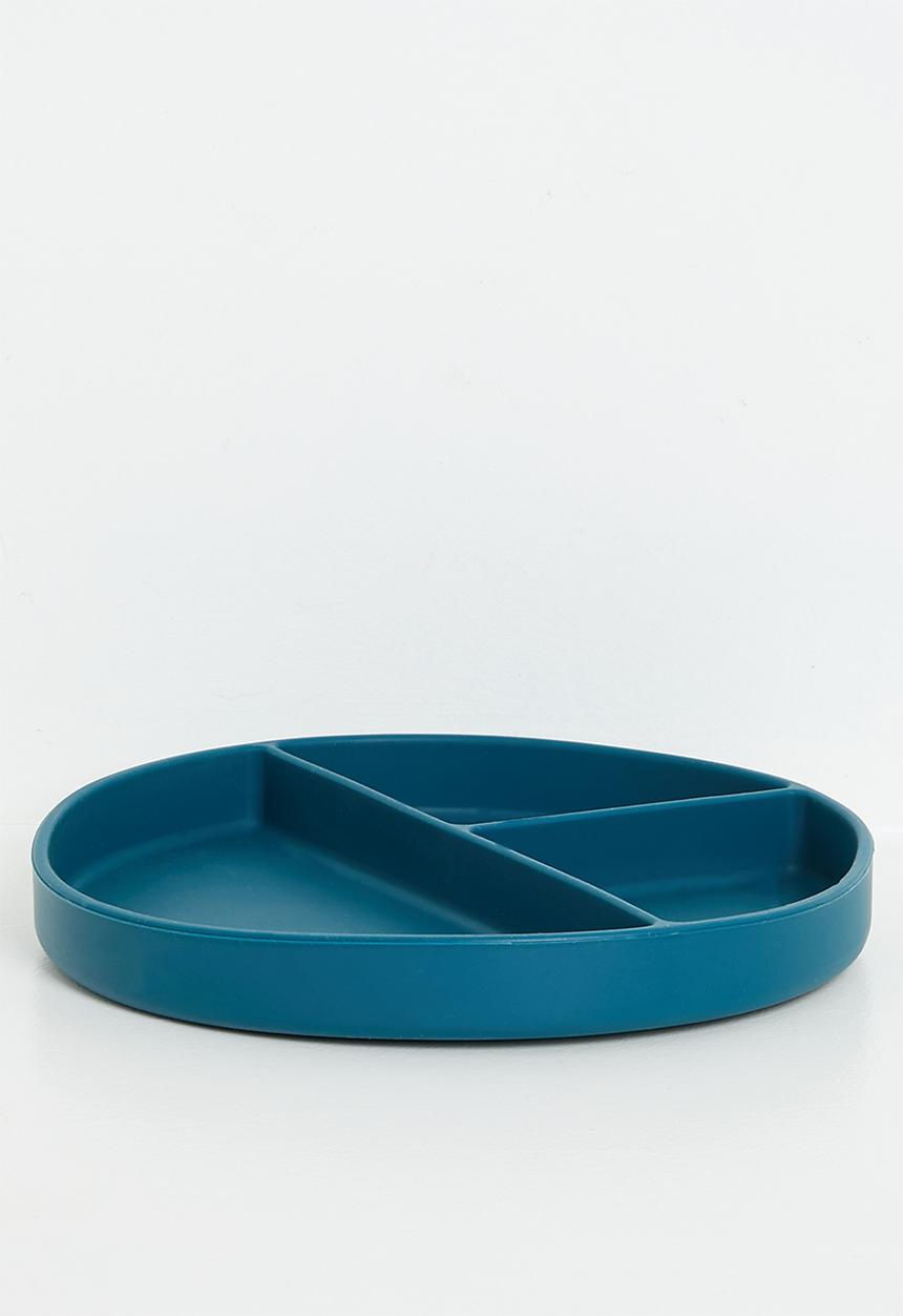 Excellent Houseware - Silly silicone plate - blue