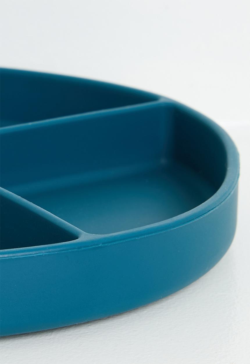 Excellent Houseware - Silly silicone plate - blue