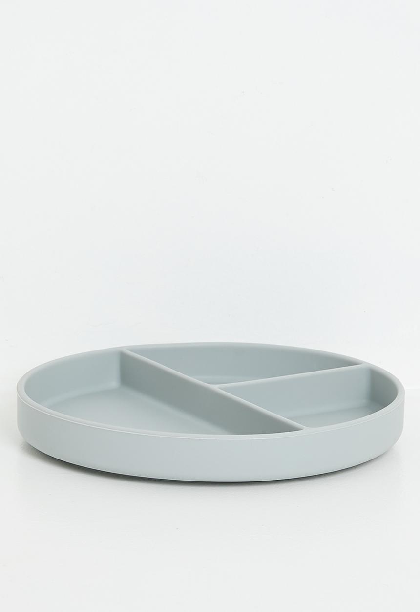 Excellent Houseware - Silly silicone plate - grey