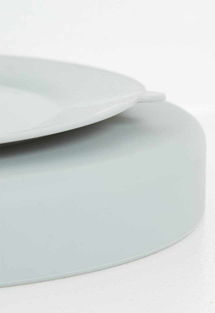 Excellent Houseware - Silly silicone plate - grey