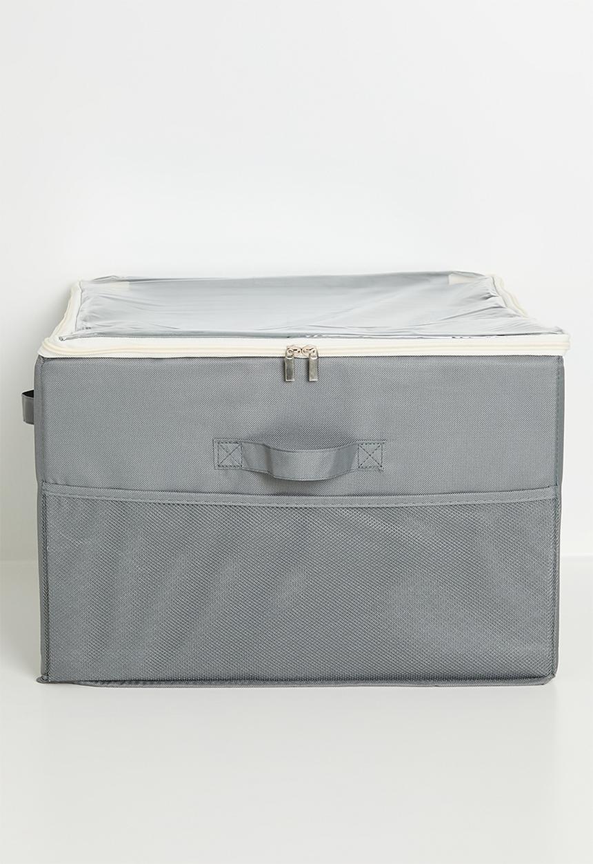 Maisonware - Fabric 16 slot shoe storage box - Grey