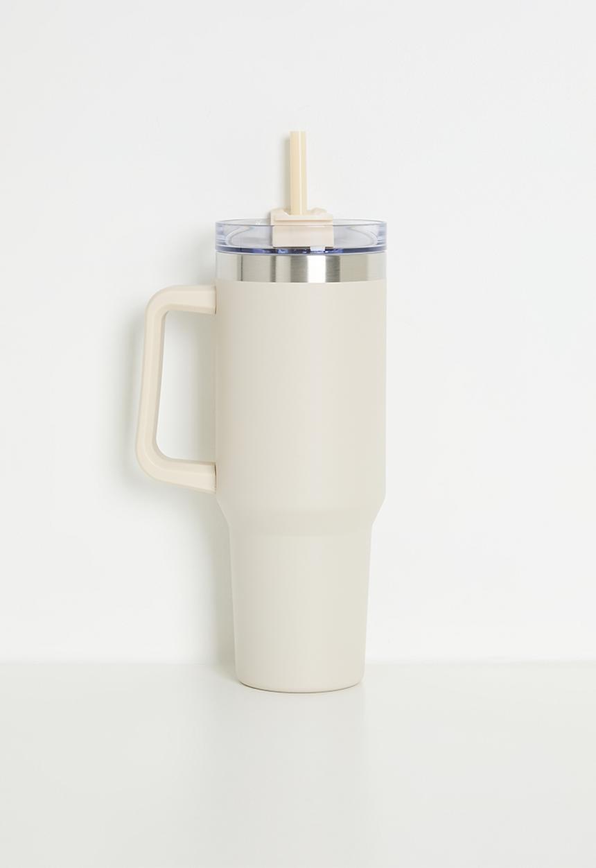 Excellent Houseware - Ren stainless steel drinking mug - cream