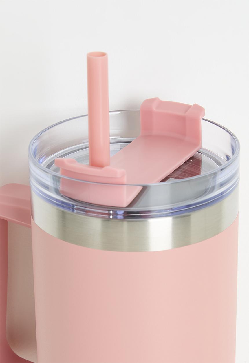 Excellent Houseware - Ren stainless steel drinking mug - pink