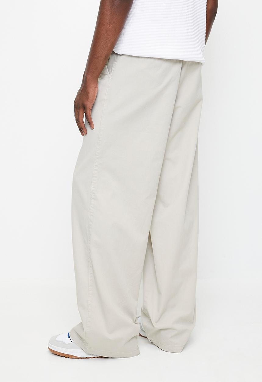 Cotton On - Super Baggy Pleated Pant - Stone
