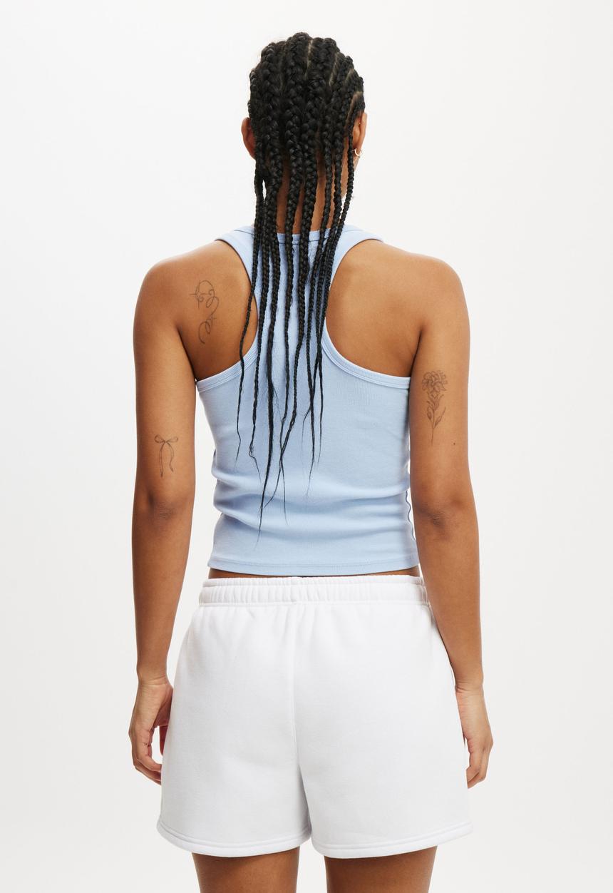 Cotton On - Plush Essential Gym Short - White