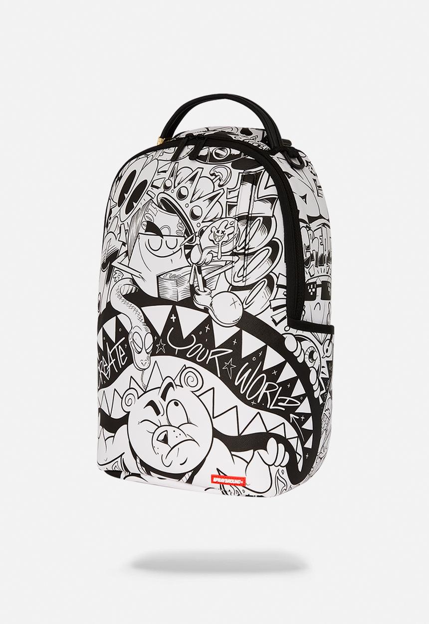 Sprayground - Heavy Sharkmouth Doodle Dlxsv Backpack - White