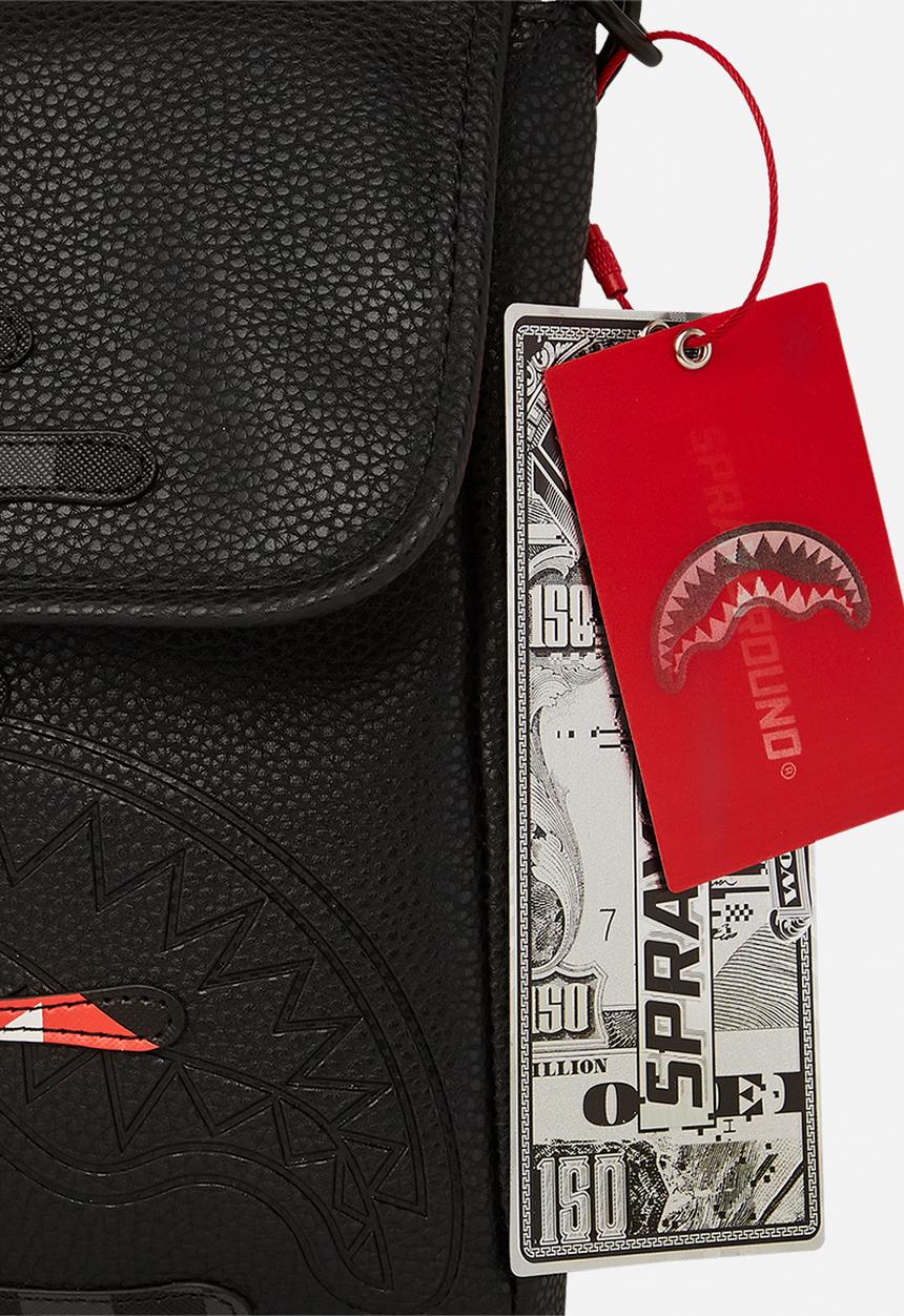Sprayground - Unfinished Shark Messenger Sling - Black