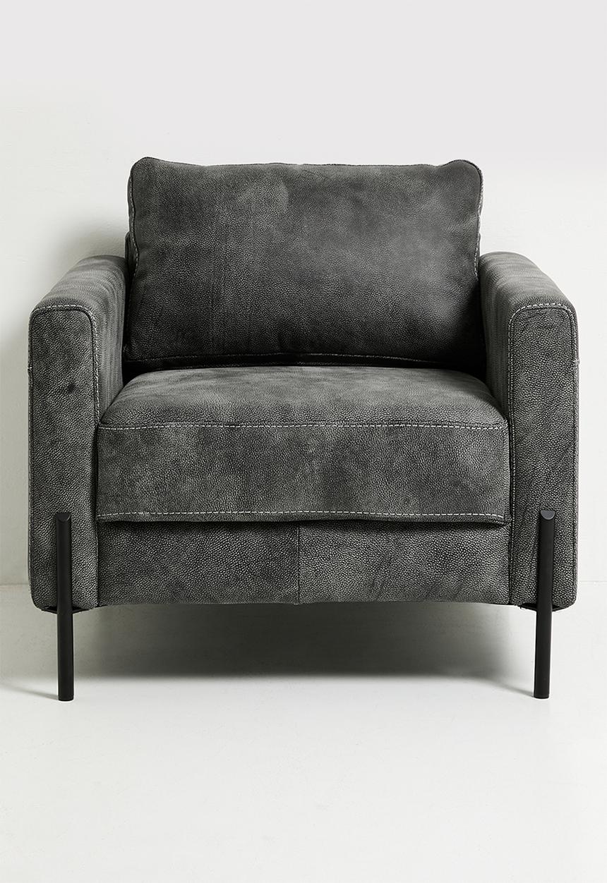 Sixth Floor - Hadley leather armchair - charcoal