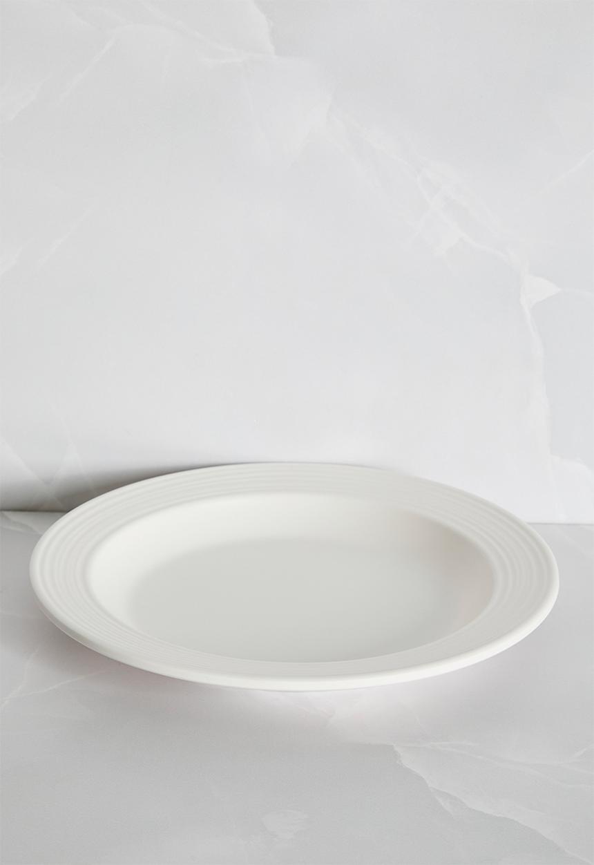 H&S - Ribs melamine side plate  set of 4 - white
