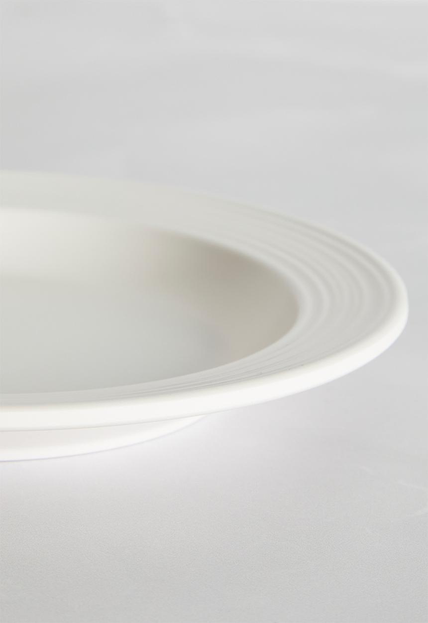 H&S - Ribs melamine side plate  set of 4 - white