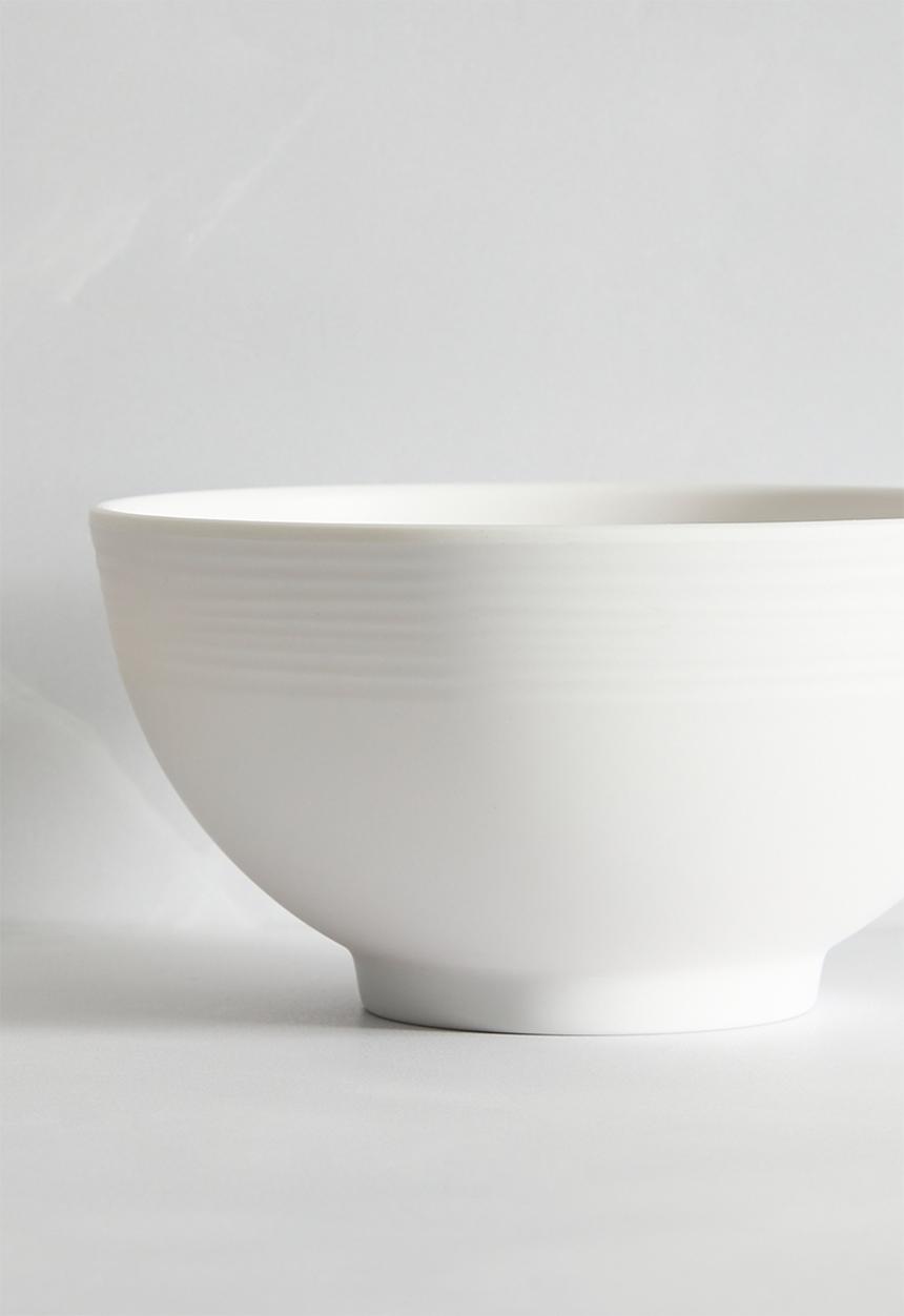 H&S - Ribs melamine bowl set of 4 - white